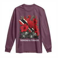 Trinidadian and Tobagonian Pride Long Sleeve Shirt Trinidadian Roots Scarlet Ibis Steelpans - Wonder Print Shop