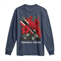 Trinidadian and Tobagonian Pride Long Sleeve Shirt Trinidadian Roots Scarlet Ibis Steelpans - Wonder Print Shop