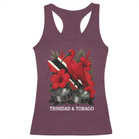 Trinidadian and Tobagonian Pride Racerback Tank Top Trinidadian Roots Scarlet Ibis Steelpans - Wonder Print Shop