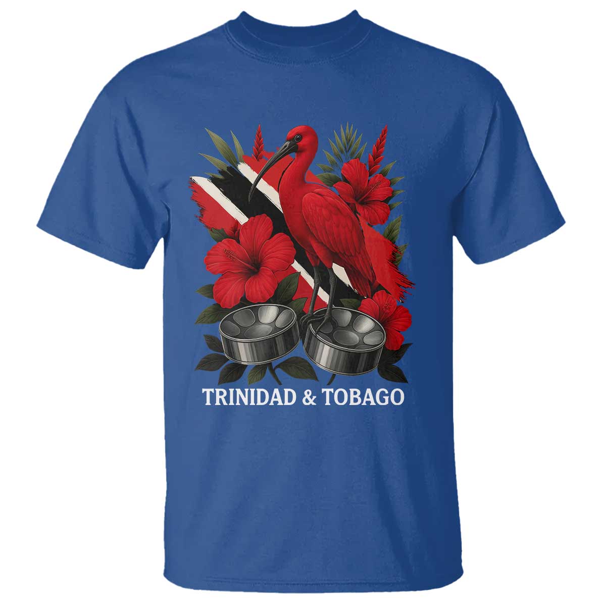 Trinidadian and Tobagonian Pride T Shirt Trinidadian Roots Scarlet Ibis Steelpans - Wonder Print Shop