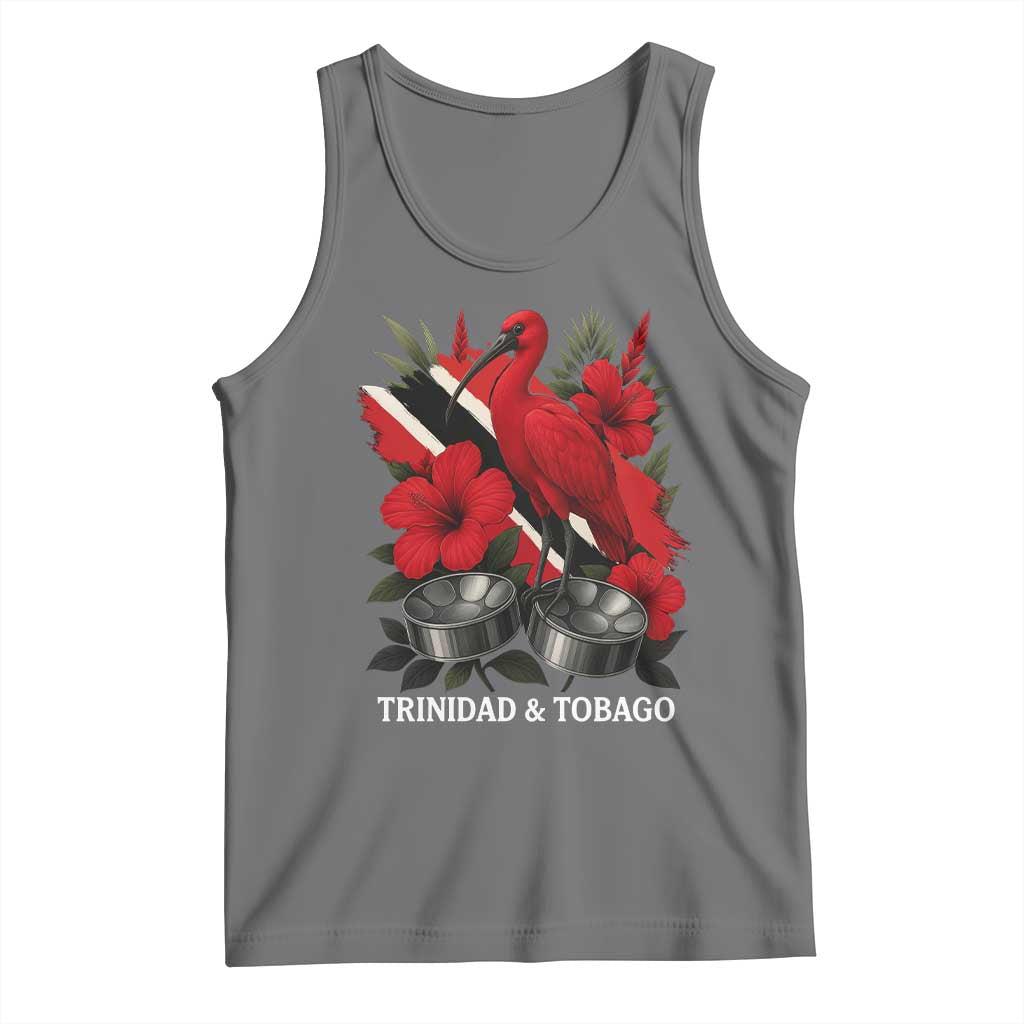Trinidadian and Tobagonian Pride Tank Top Trinidadian Roots Scarlet Ibis Steelpans - Wonder Print Shop