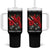 Trinidadian and Tobagonian Pride Tumbler With Handle Trinidadian Roots Scarlet Ibis Steelpans - Wonder Print Shop