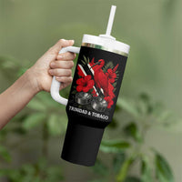 Trinidadian and Tobagonian Pride Tumbler With Handle Trinidadian Roots Scarlet Ibis Steelpans - Wonder Print Shop