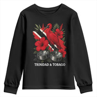 Trinidadian and Tobagonian Pride Youth Sweatshirt Trinidadian Roots Scarlet Ibis Steelpans - Wonder Print Shop