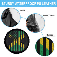 Jamaican American Distressed Patriotic Flag Spare Tire Cover - Wonder Print Shop