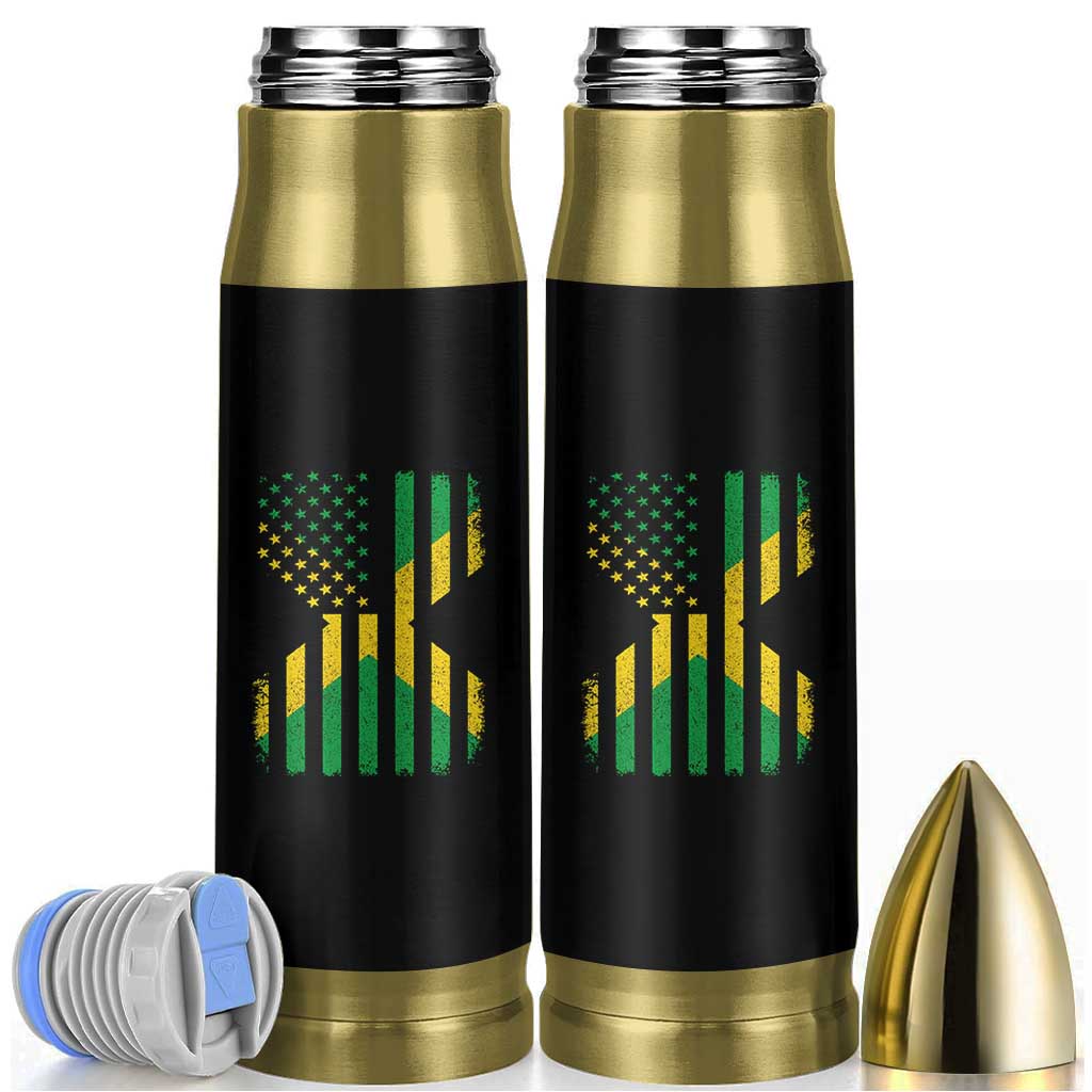 Jamaican American Distressed Patriotic Flag Bullet Tumbler - Wonder Print Shop