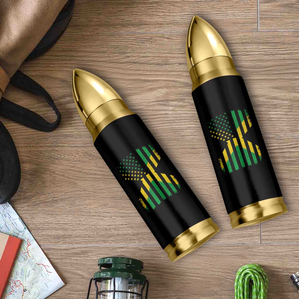 Jamaican American Distressed Patriotic Flag Bullet Tumbler - Wonder Print Shop