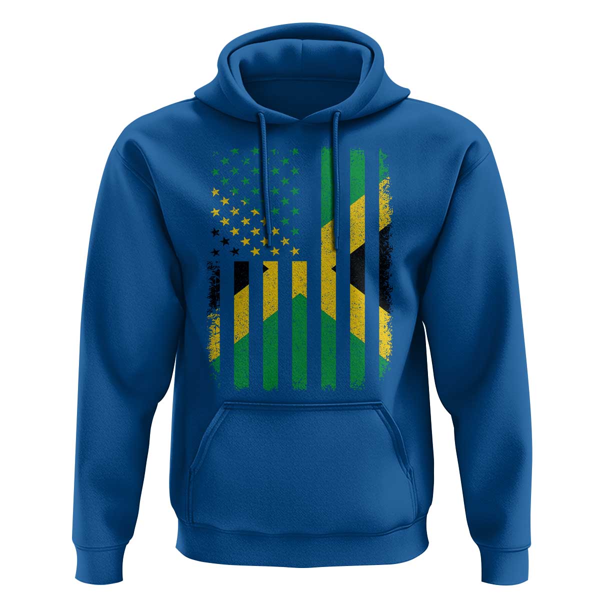 Jamaican American Distressed Patriotic Flag Hoodie - Wonder Print Shop