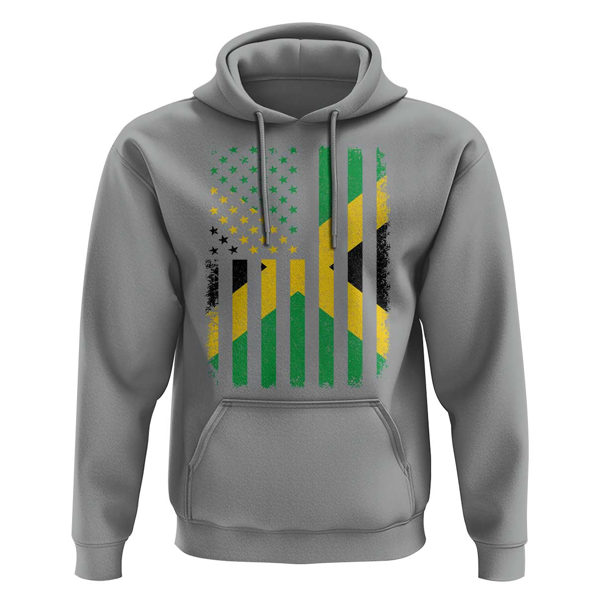 Jamaican American Distressed Patriotic Flag Hoodie - Wonder Print Shop