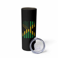 Jamaican American Distressed Patriotic Flag Skinny Tumbler - Wonder Print Shop