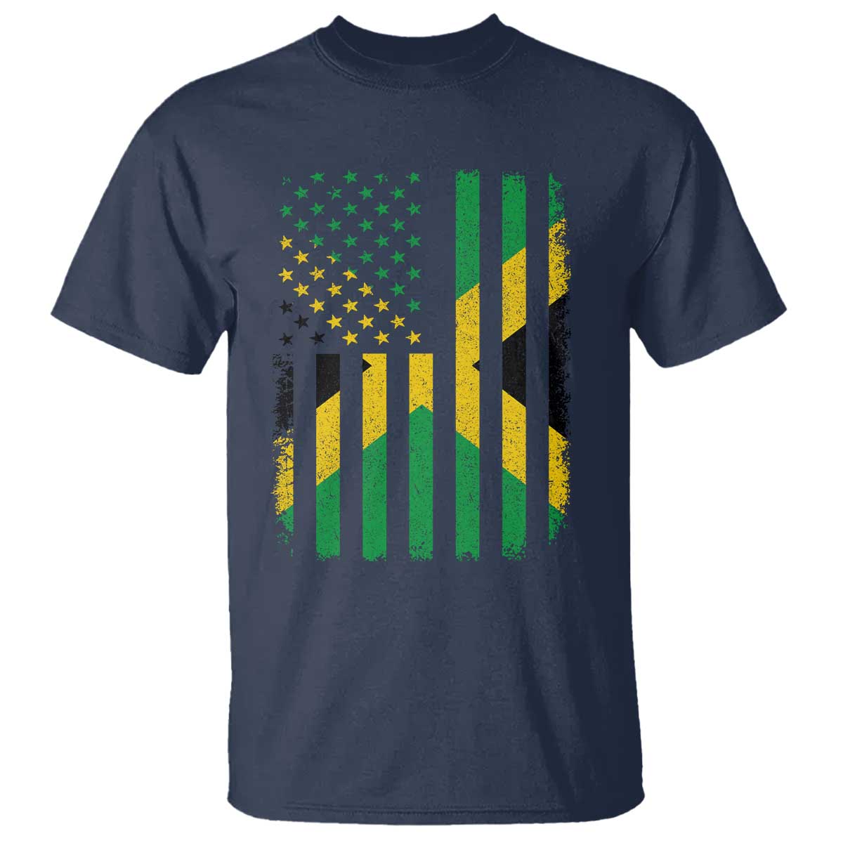 Jamaican American Distressed Patriotic Flag T Shirt - Wonder Print Shop