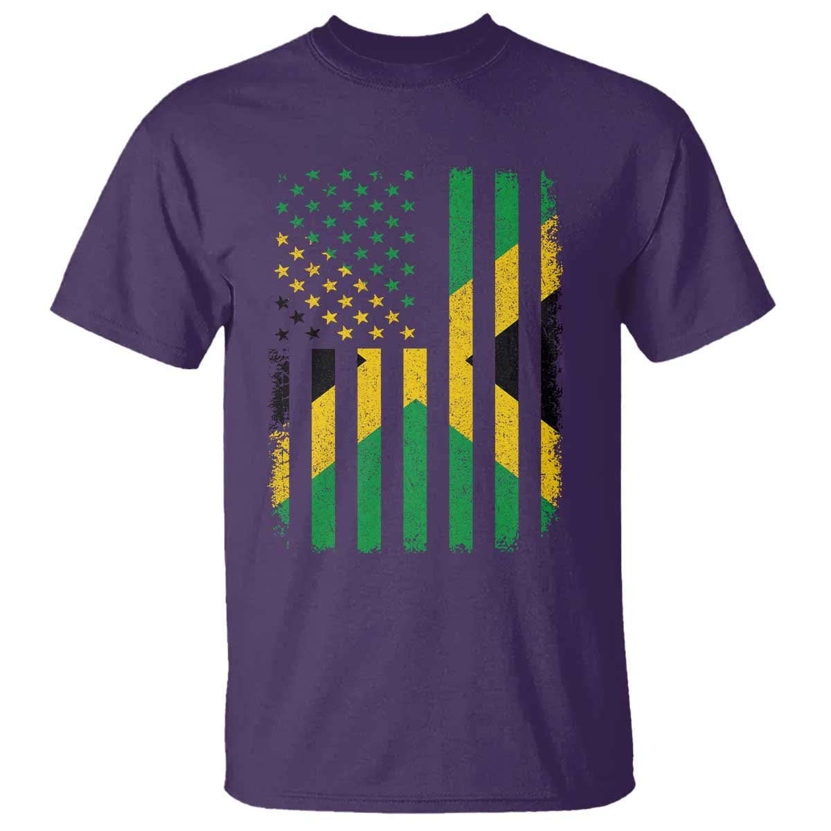 Jamaican American Distressed Patriotic Flag T Shirt - Wonder Print Shop