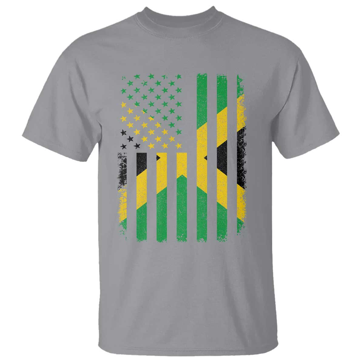 Jamaican American Distressed Patriotic Flag T Shirt - Wonder Print Shop