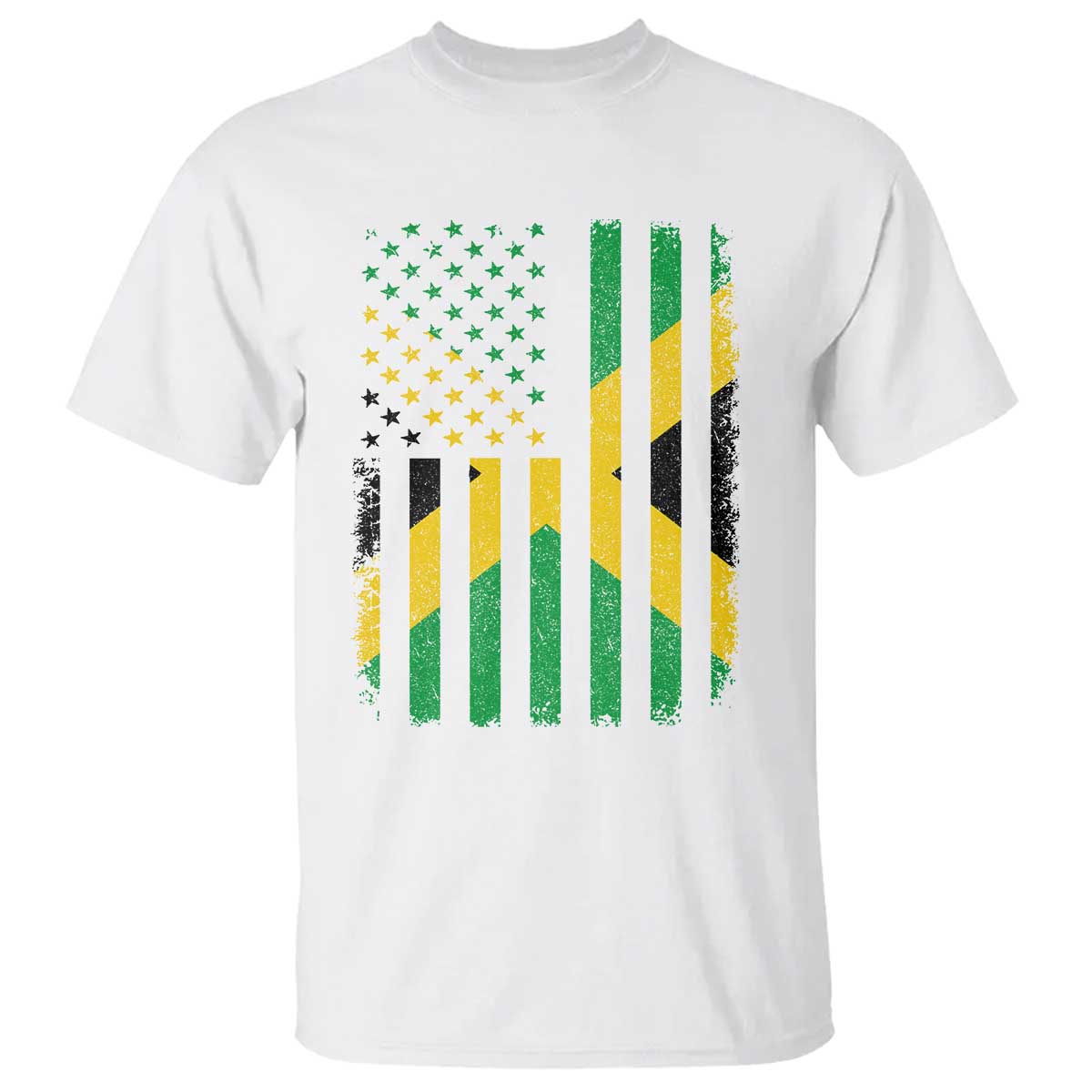 Jamaican American Distressed Patriotic Flag T Shirt - Wonder Print Shop