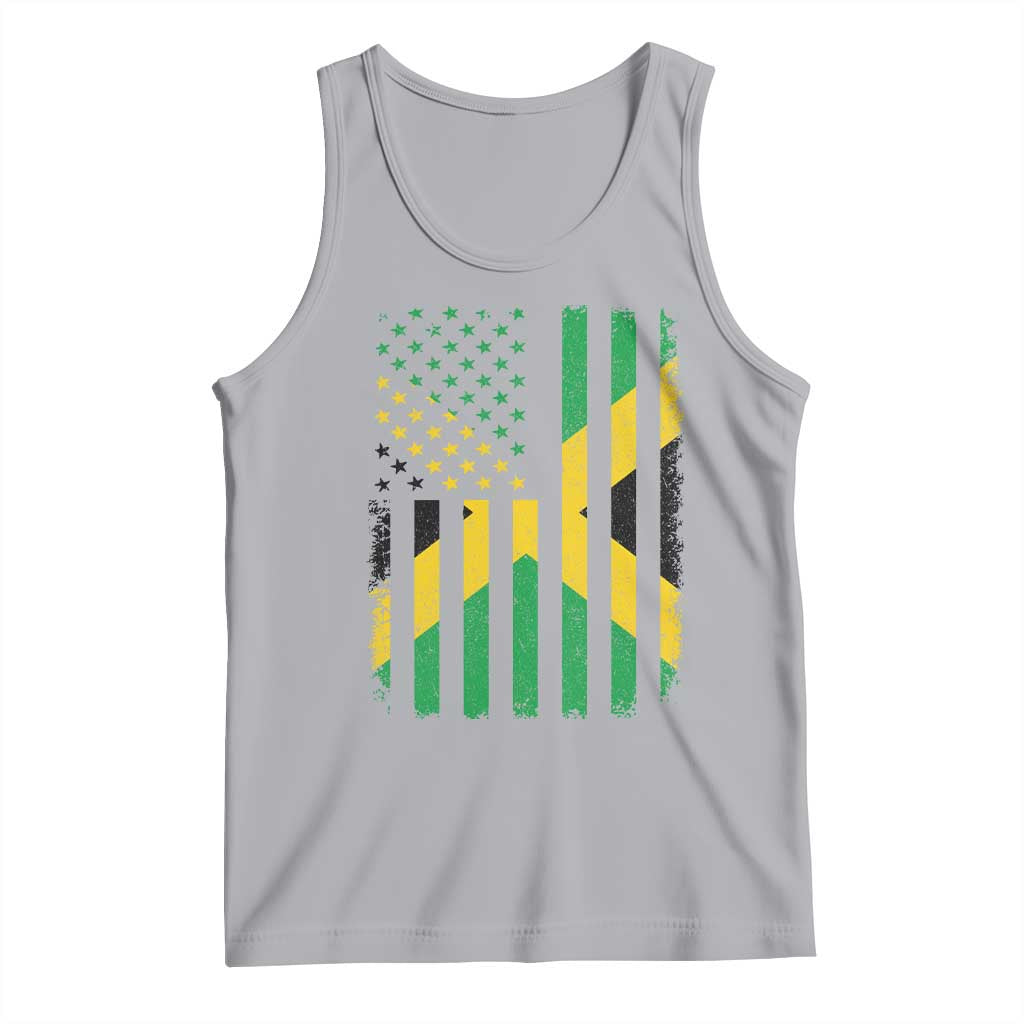 Jamaican American Distressed Patriotic Flag Tank Top - Wonder Print Shop