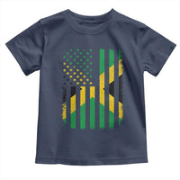 Jamaican American Distressed Patriotic Flag Toddler T Shirt - Wonder Print Shop