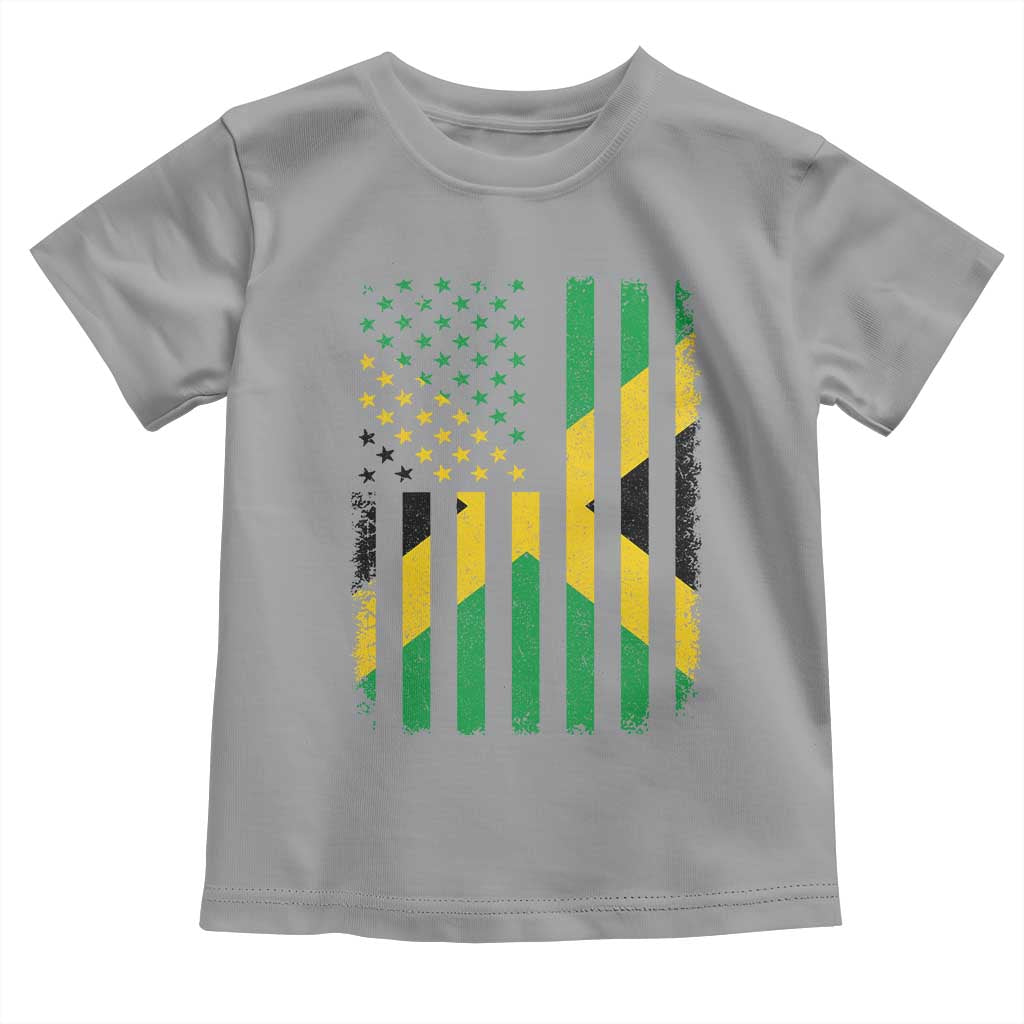 Jamaican American Distressed Patriotic Flag Toddler T Shirt - Wonder Print Shop