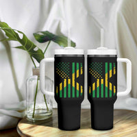 Jamaican American Distressed Patriotic Flag Tumbler With Handle - Wonder Print Shop