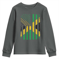 Jamaican American Distressed Patriotic Flag Youth Sweatshirt - Wonder Print Shop