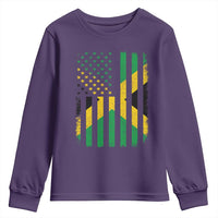 Jamaican American Distressed Patriotic Flag Youth Sweatshirt - Wonder Print Shop