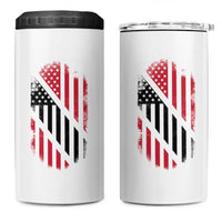 Trinidad And Tobago Trinidadian American Flag 4 in 1 Can Cooler Tumbler - Wonder Print Shop