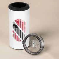 Trinidad And Tobago Trinidadian American Flag 4 in 1 Can Cooler Tumbler - Wonder Print Shop