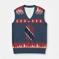 Trinidad And Tobago Trinidadian American Flag V-Neck Knit Sweater Vest - Wonder Print Shop