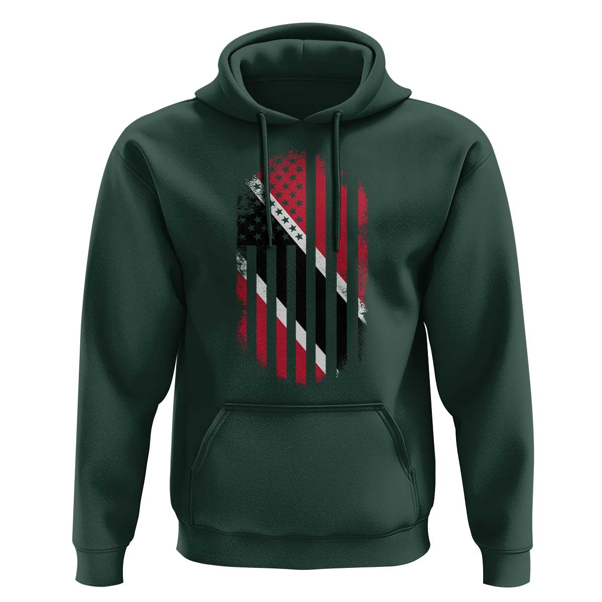 Trinidad And Tobago Trinidadian American Flag Hoodie - Wonder Print Shop