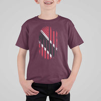 Trinidad And Tobago Trinidadian American Flag T Shirt For Kid - Wonder Print Shop