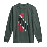 Trinidad And Tobago Trinidadian American Flag Long Sleeve Shirt - Wonder Print Shop