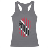 Trinidad And Tobago Trinidadian American Flag Racerback Tank Top - Wonder Print Shop