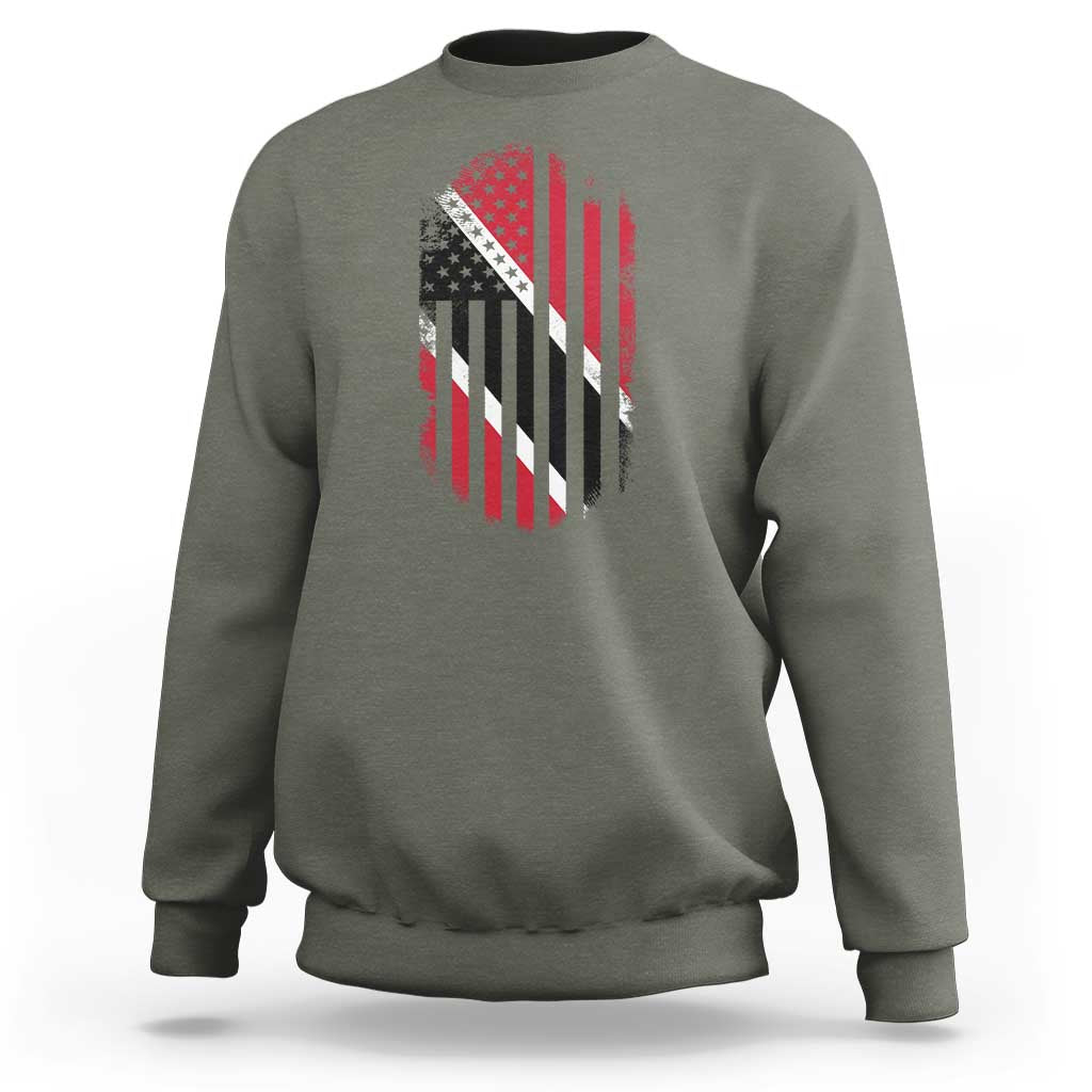 Trinidad And Tobago Trinidadian American Flag Sweatshirt - Wonder Print Shop