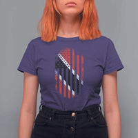 Trinidad And Tobago Trinidadian American Flag T Shirt For Women - Wonder Print Shop