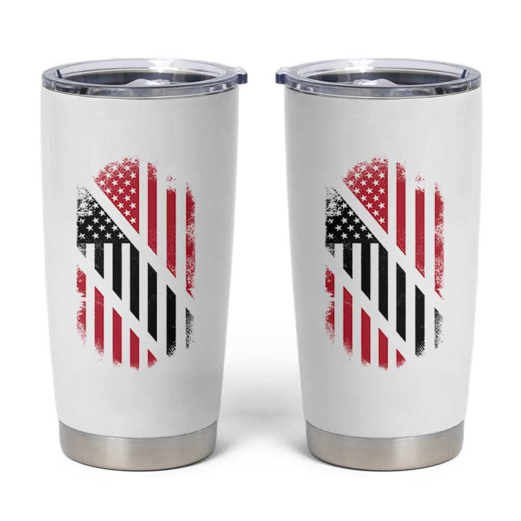 Trinidad And Tobago Trinidadian American Flag Tumbler Cup - Wonder Print Shop