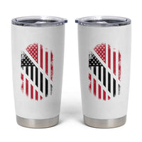 Trinidad And Tobago Trinidadian American Flag Tumbler Cup - Wonder Print Shop