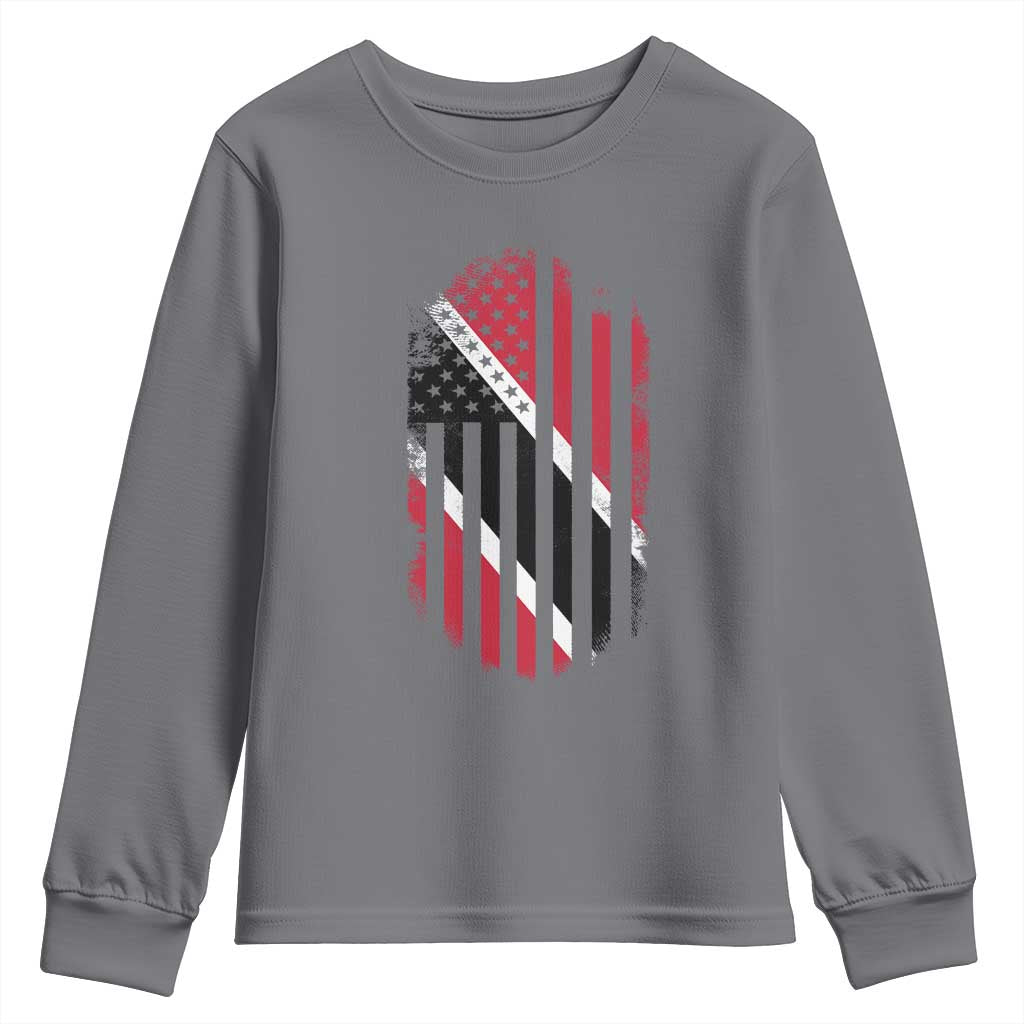 Trinidad And Tobago Trinidadian American Flag Youth Sweatshirt - Wonder Print Shop