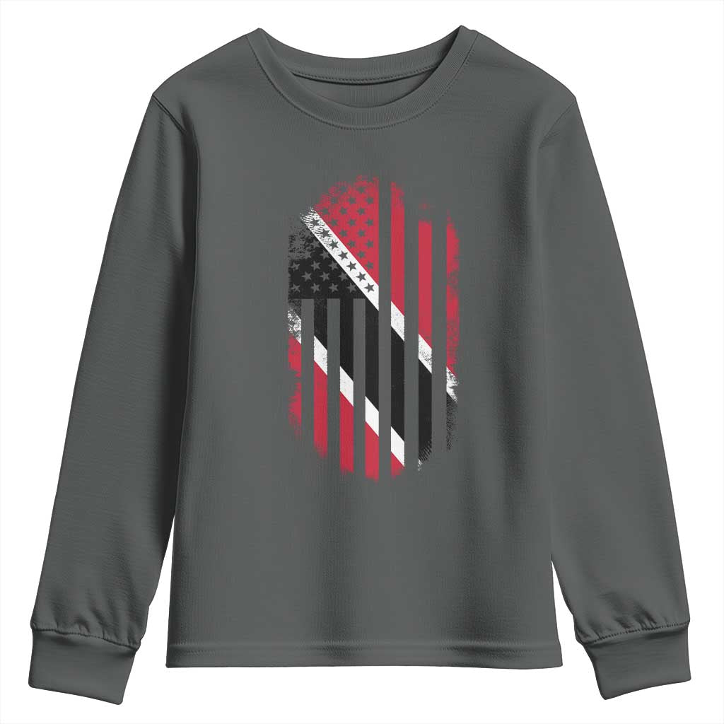 Trinidad And Tobago Trinidadian American Flag Youth Sweatshirt - Wonder Print Shop