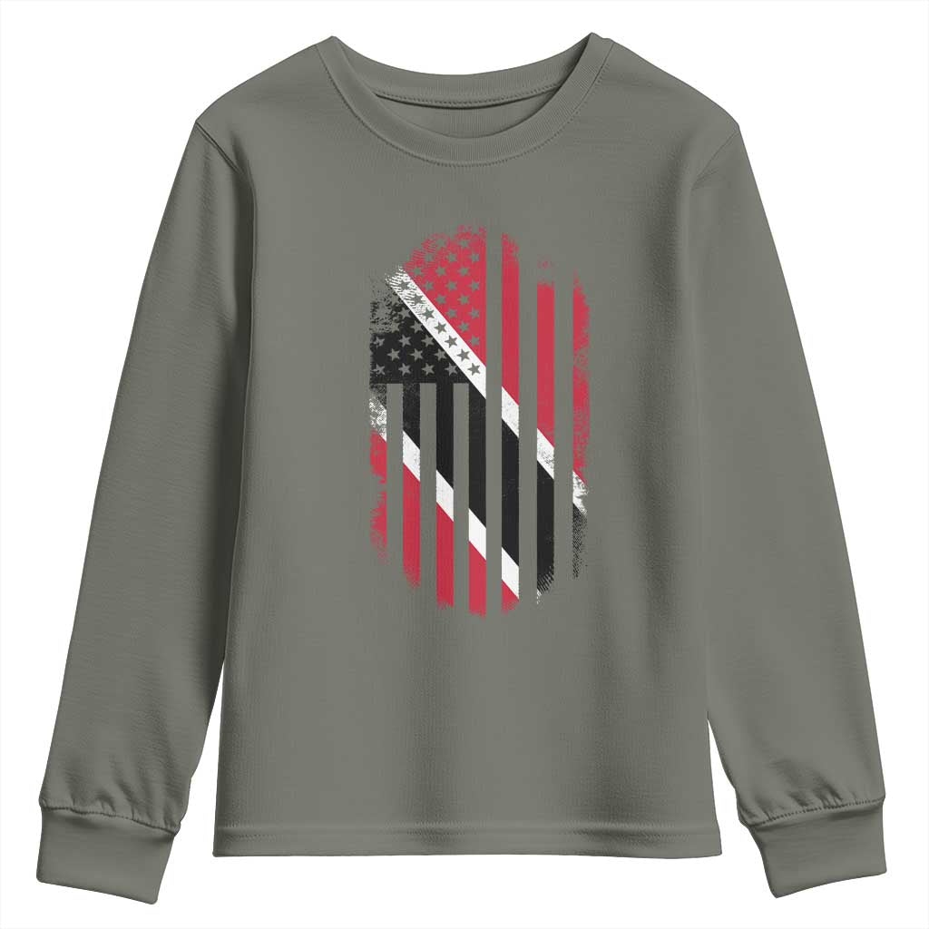 Trinidad And Tobago Trinidadian American Flag Youth Sweatshirt - Wonder Print Shop