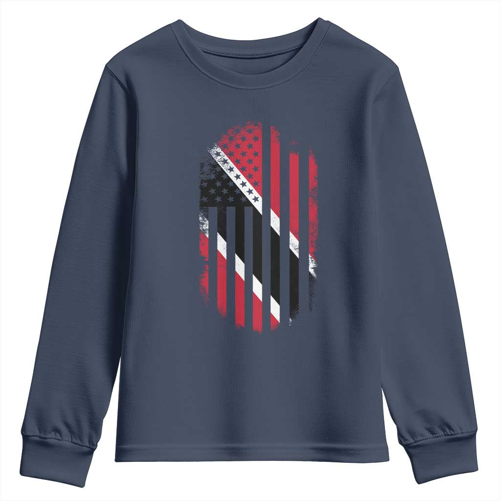 Trinidad And Tobago Trinidadian American Flag Youth Sweatshirt - Wonder Print Shop