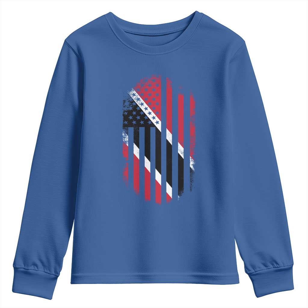 Trinidad And Tobago Trinidadian American Flag Youth Sweatshirt - Wonder Print Shop
