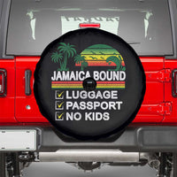 Jamaican Travel Vacation Trip Spare Tire Cover Jamaica Bound Luggage Passport No Kids - Wonder Print Shop