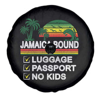 Jamaican Travel Vacation Trip Spare Tire Cover Jamaica Bound Luggage Passport No Kids - Wonder Print Shop