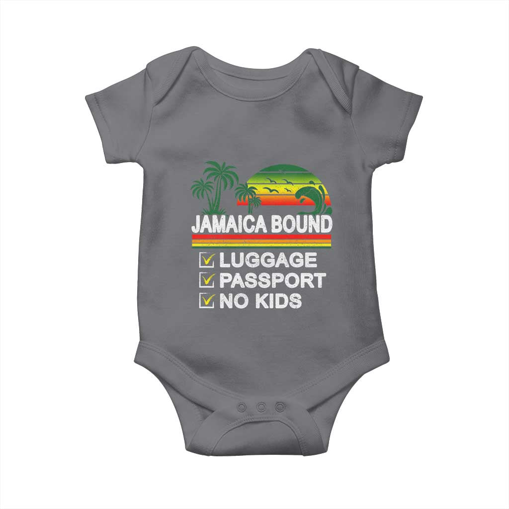 Jamaican Travel Vacation Trip Baby Onesie Jamaica Bound Luggage Passport No Kids - Wonder Print Shop