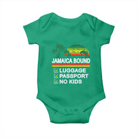 Jamaican Travel Vacation Trip Baby Onesie Jamaica Bound Luggage Passport No Kids - Wonder Print Shop