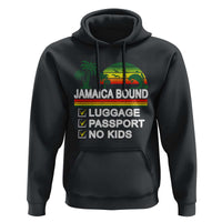 Jamaican Travel Vacation Trip Hoodie Jamaica Bound Luggage Passport No Kids - Wonder Print Shop