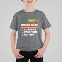 Jamaican Travel Vacation Trip T Shirt For Kid Jamaica Bound Luggage Passport No Kids - Wonder Print Shop