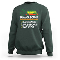 Jamaican Travel Vacation Trip Sweatshirt Jamaica Bound Luggage Passport No Kids - Wonder Print Shop