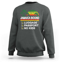 Jamaican Travel Vacation Trip Sweatshirt Jamaica Bound Luggage Passport No Kids - Wonder Print Shop