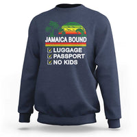 Jamaican Travel Vacation Trip Sweatshirt Jamaica Bound Luggage Passport No Kids - Wonder Print Shop