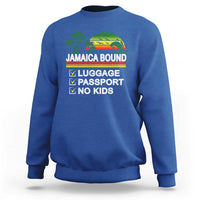 Jamaican Travel Vacation Trip Sweatshirt Jamaica Bound Luggage Passport No Kids - Wonder Print Shop